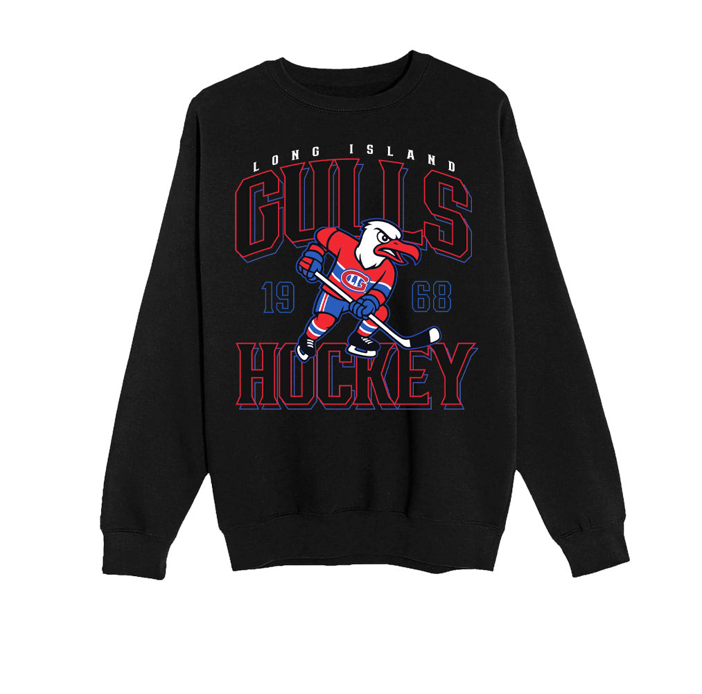 Gulls Hockey | Seagull Crewneck Sweatshirt (Black)