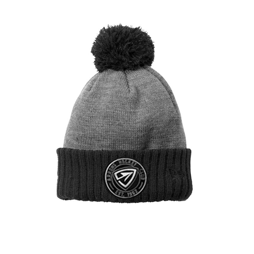 Arrows Hockey | New Era® Chunk Cuff Pom Beanie (Black/Grey)