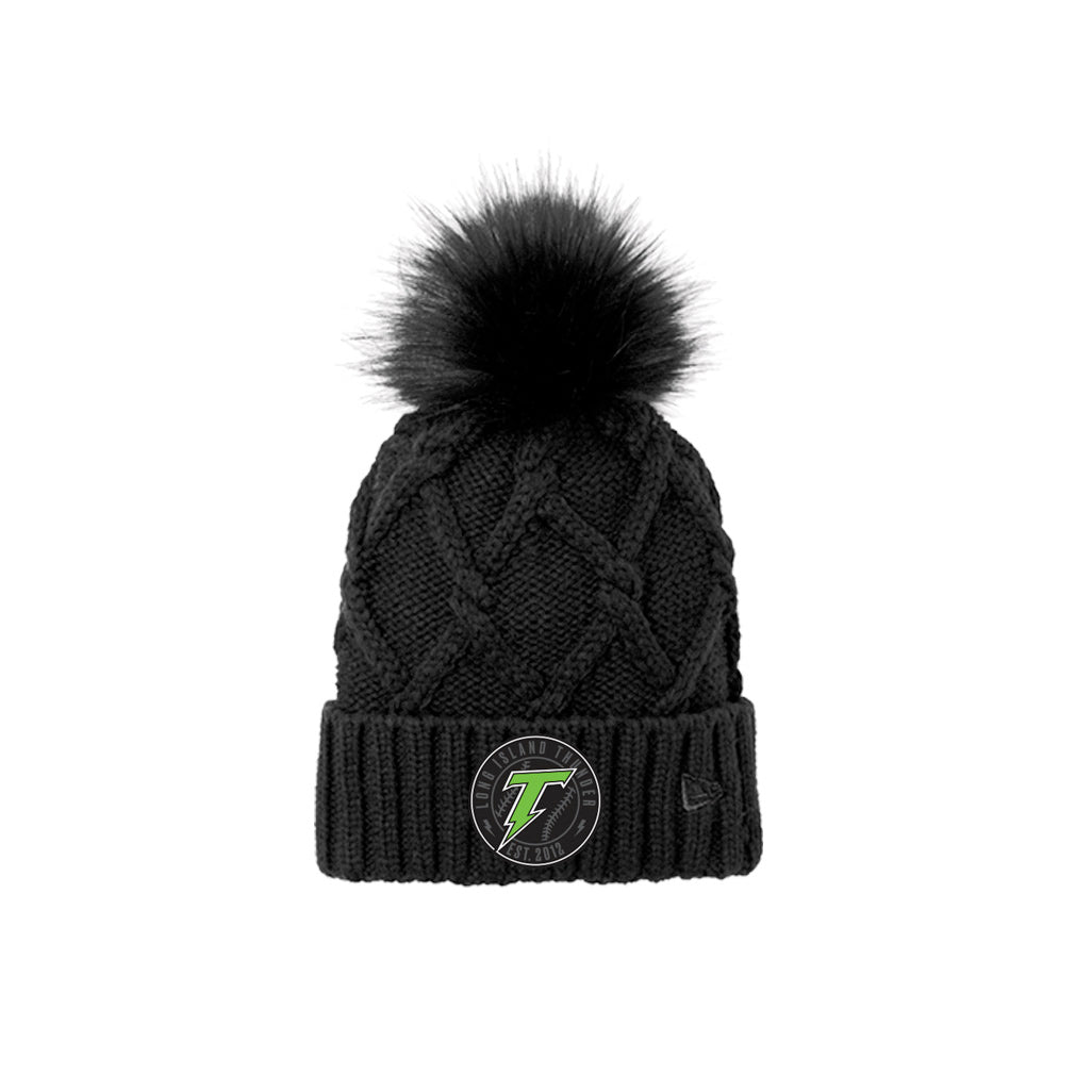 Thunder | New Era® Faux Fur Pom Beanie (Black)