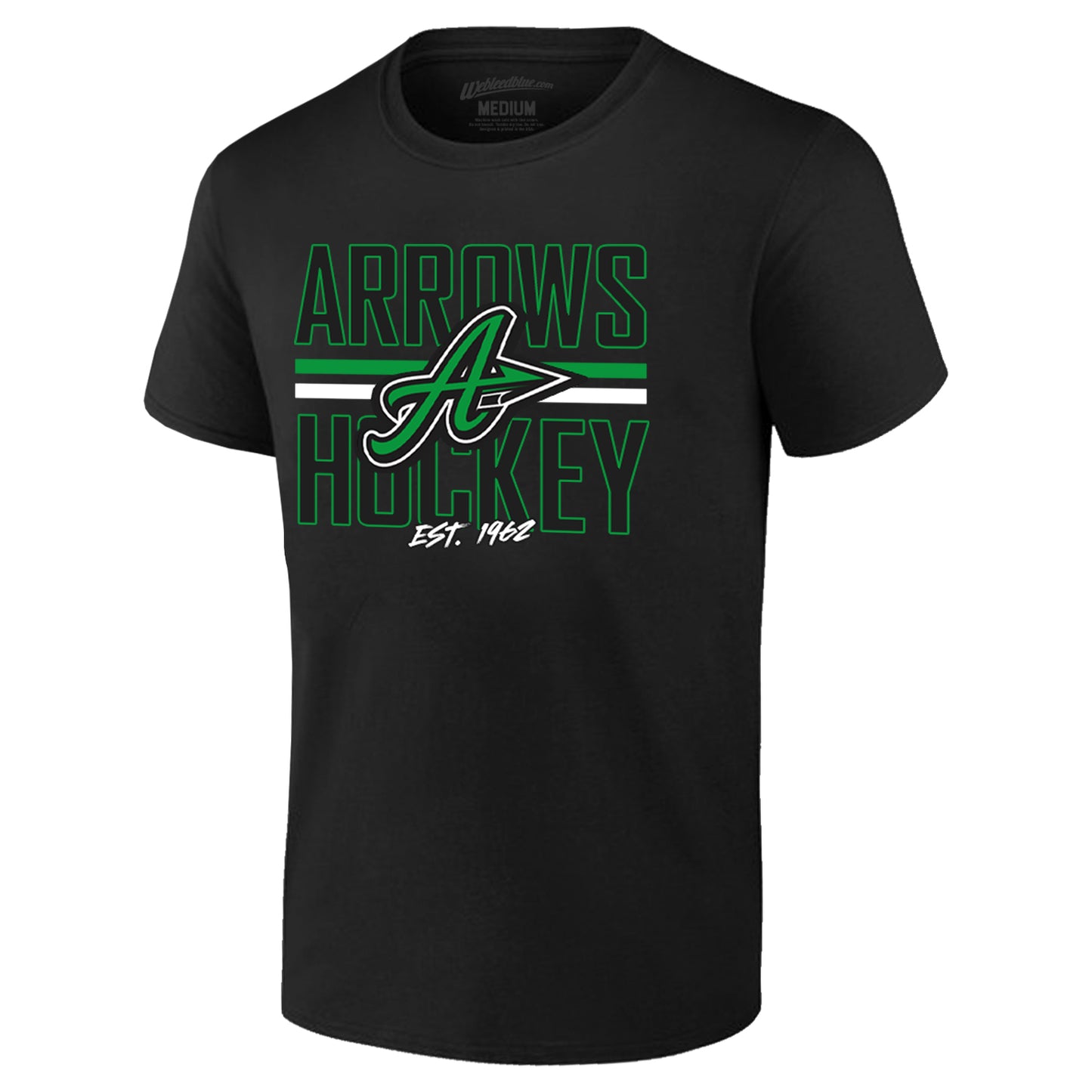 Arrows | Green Wordmark Tee (Black)