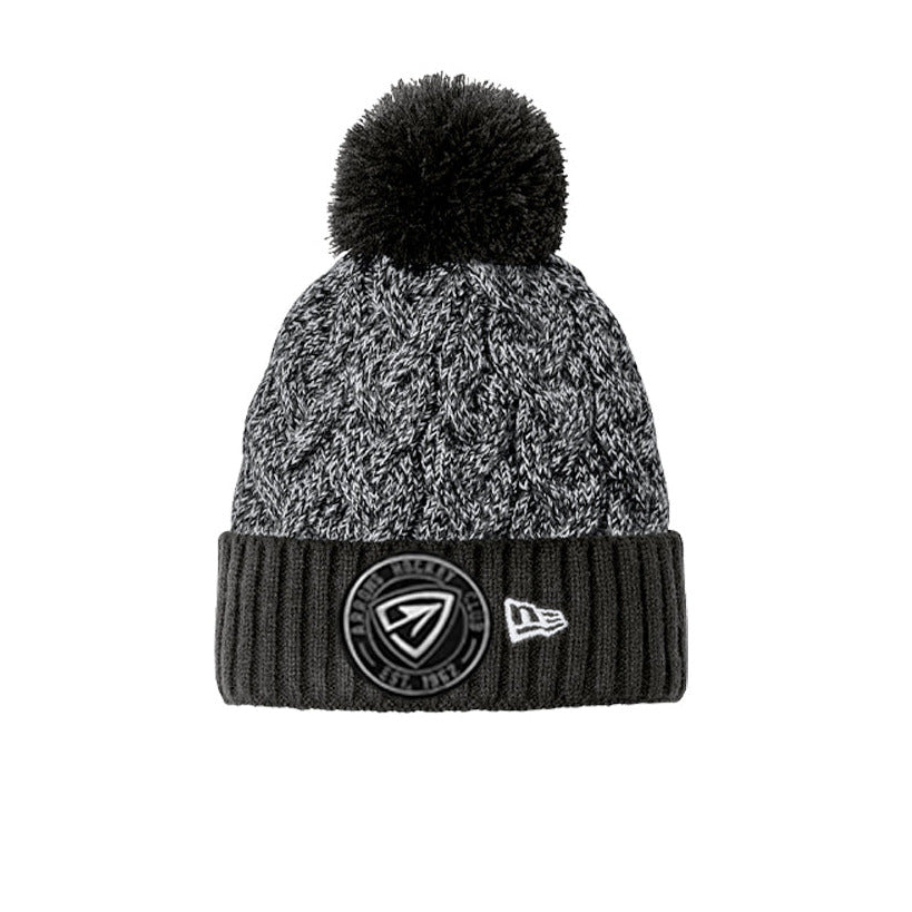 Arrows Hockey | New Era® Marled Knit Pom Beanie (Black)