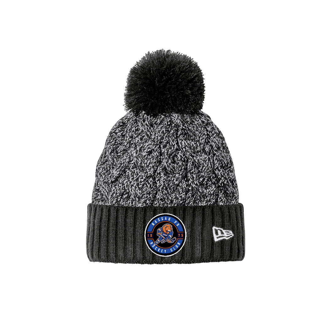 NCPD Hockey | New Era® Marled Knit Pom Beanie (Black)