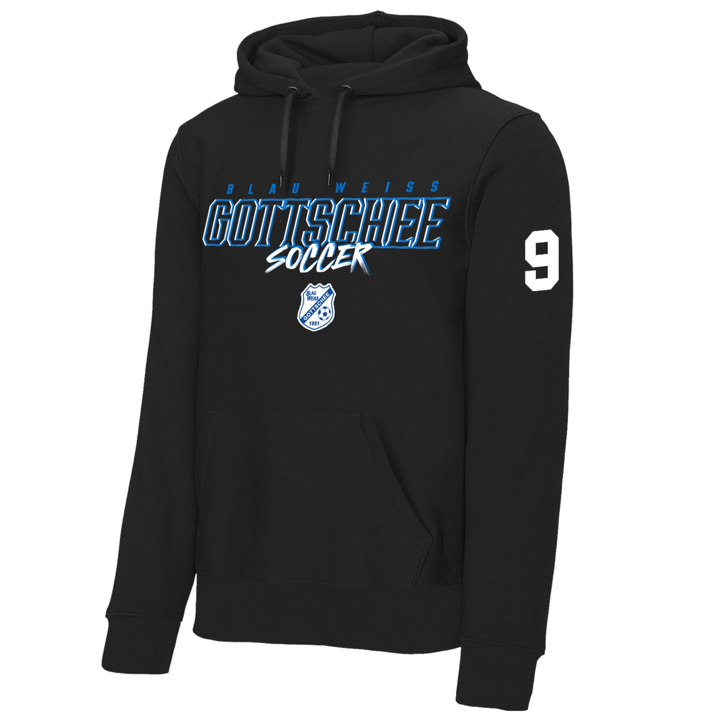 BW Gottschee | Retro Wordmark Hoodie (Black)