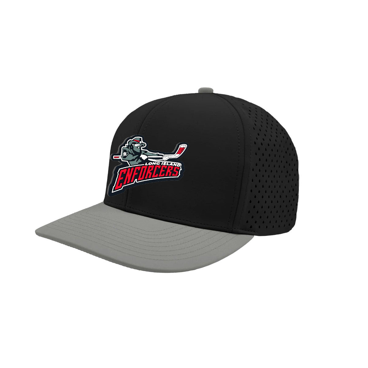 Enforcers | Logo PVC Logo Performance Snapback Cap (Black/Grey)