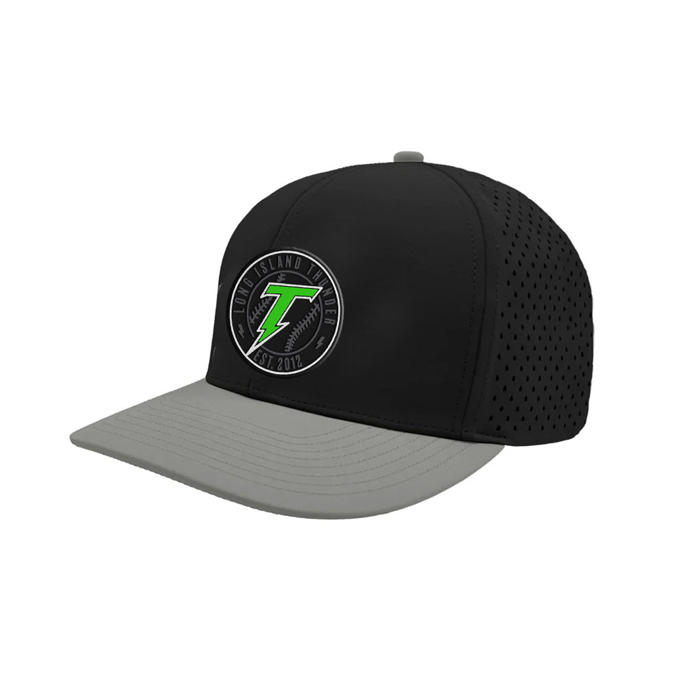 Thunder | Logo PVC Logo Performance Snapback Cap (Black/Grey)