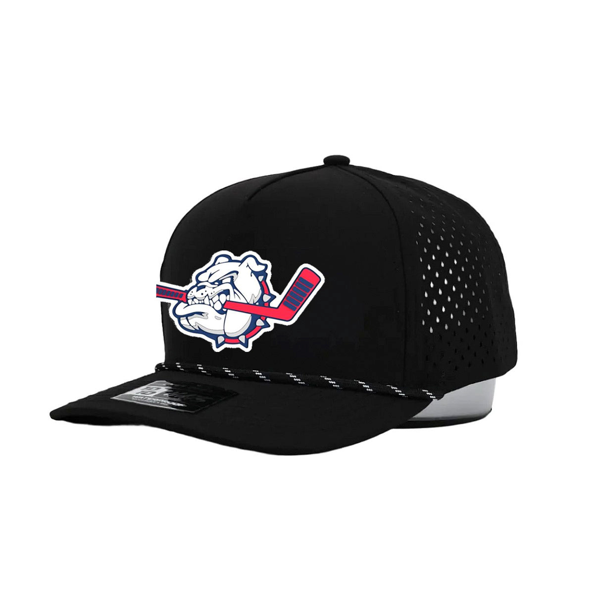 BM Bulldogs | Bulldog PVC Logo Performance Rope Cap (Black/Black Rope)