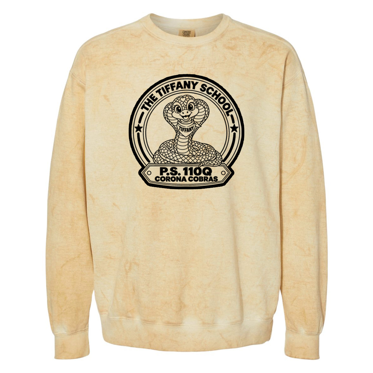 P.S. 110 | Printed Logo Comfort Colors® Crewneck Sweatshirt - Citrine