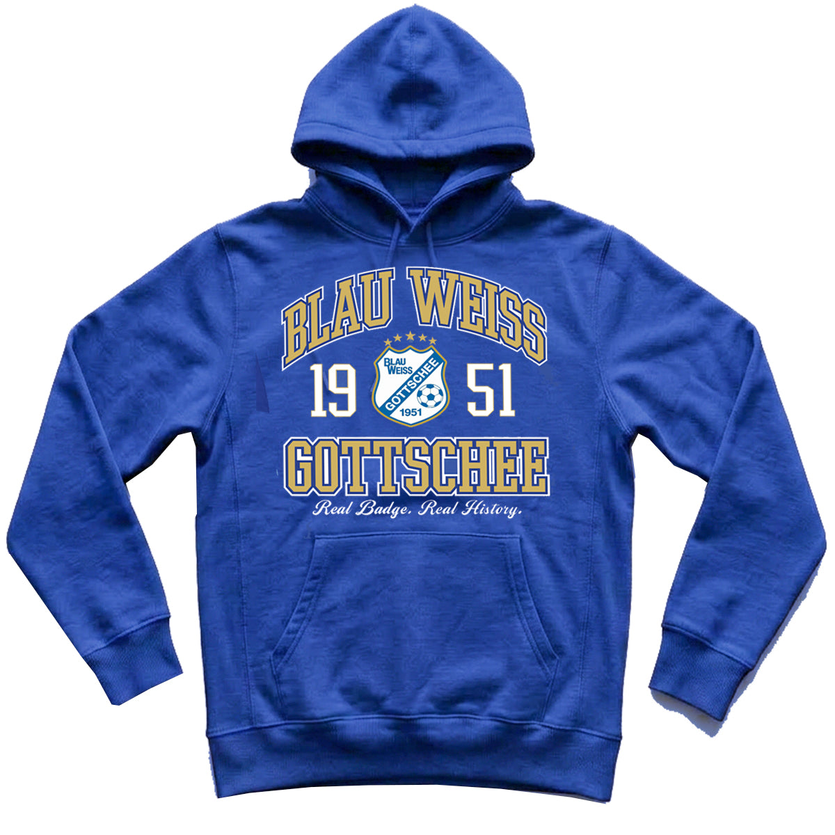 BW Gottschee | Gold Wordmark Hoodie (Royal)