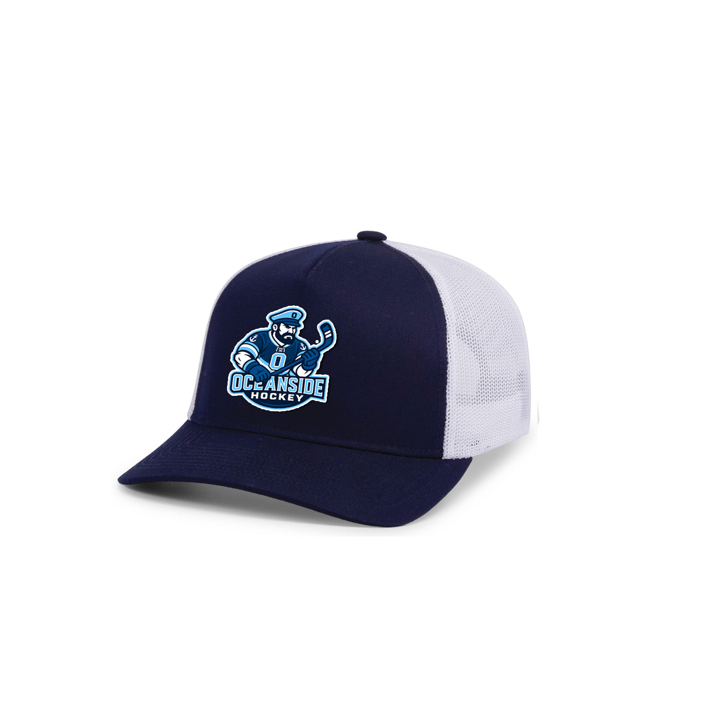 Oceanside Hockey | PVC Logo Navy/White Snapback