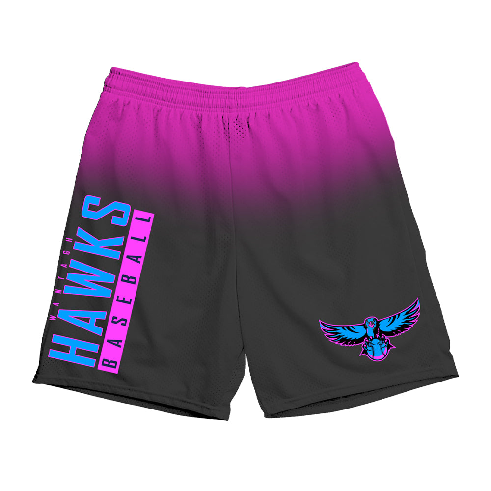 Wantagh Hawks | Pocket Mesh Shorts (Pink Fade)
