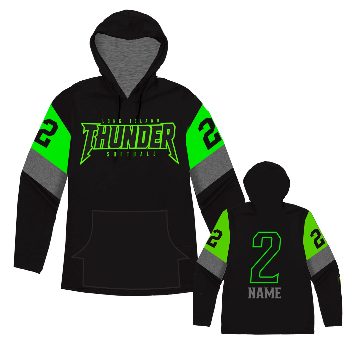 LI Thunder | Sublimated Fleece Lined Team Issued Hood