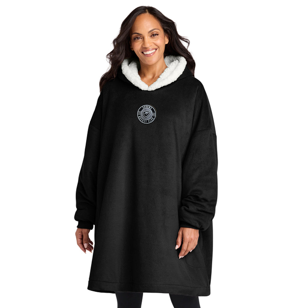 Arrows | Embroidered Mountain Lodge Wearable Blanket (Black)