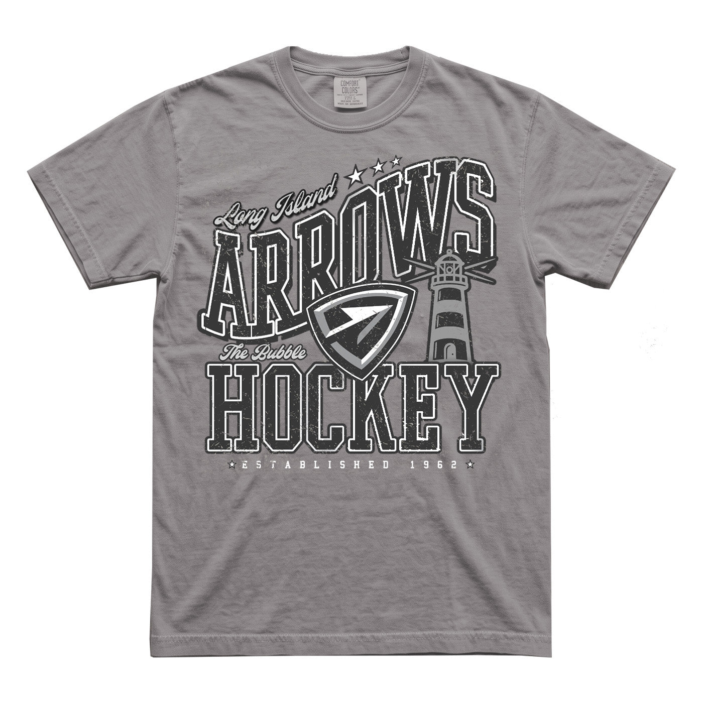 Arrows | Retro Wordmark Comfort Colors Tee (Grey)