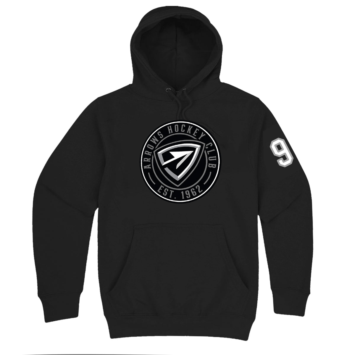 Arrows | Circle Logo Hood (Black)