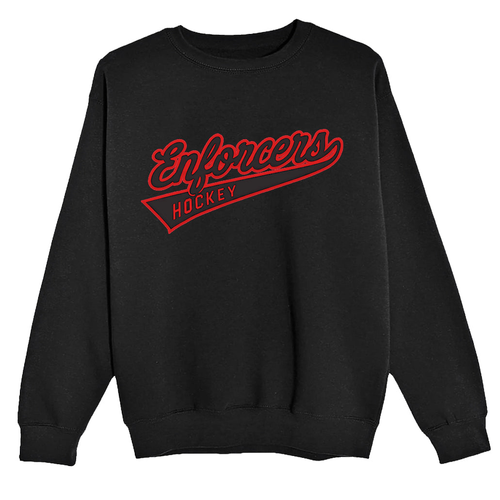 LI Enforcers | Twill Script Crewneck (Black)