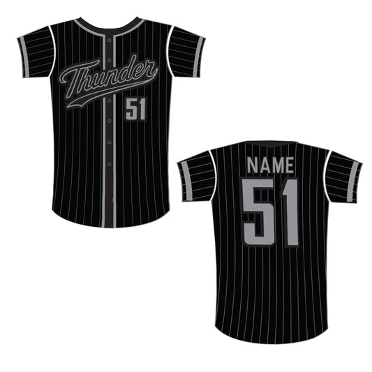 LI Thunder | Black Pinstripe Jersey (2025/26 Season)