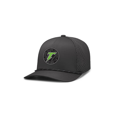Thunder | PVC Logo Performance Rope Snapback Cap (Black)