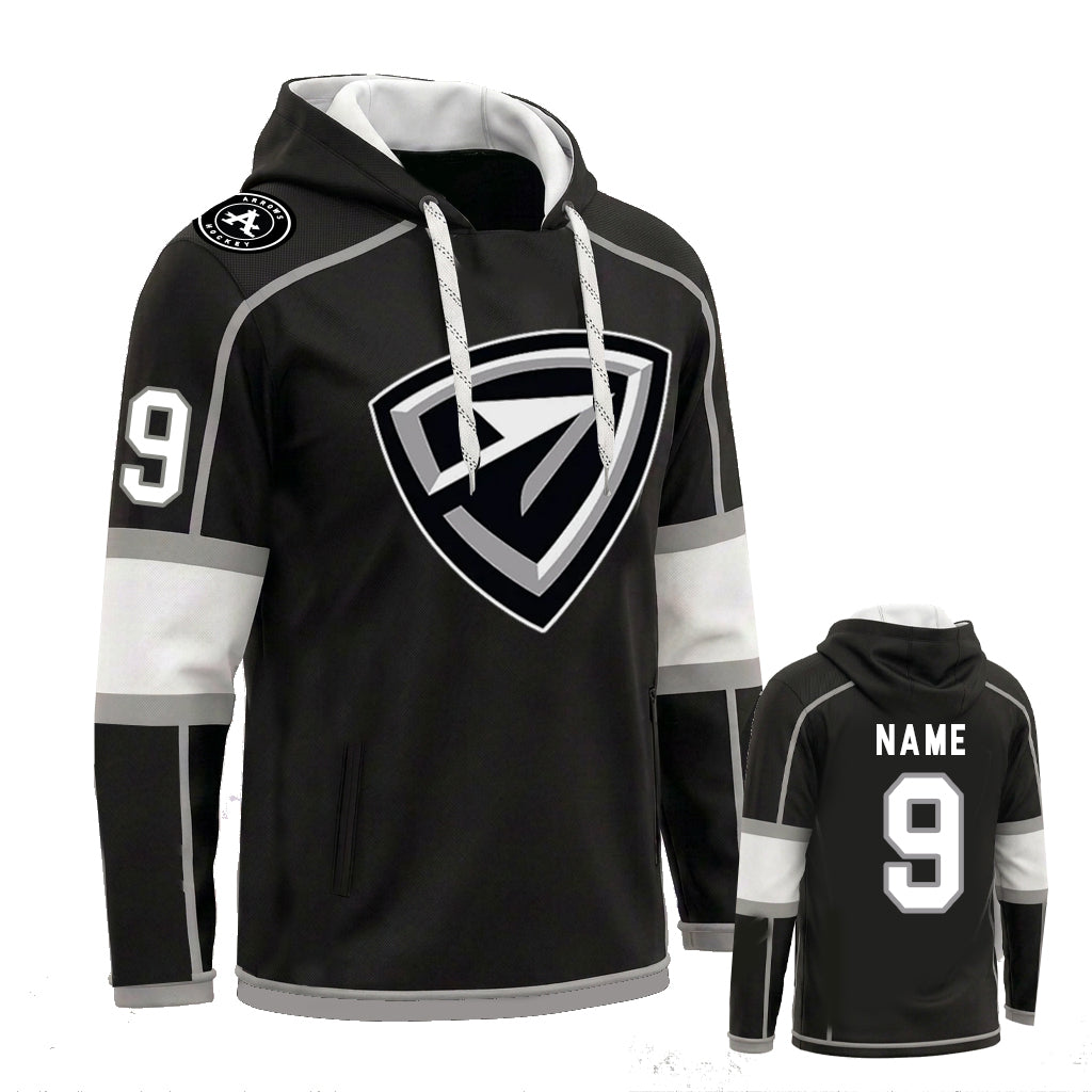 Arrows | Sublimated Stretch Performance Away Jersey Hood (Black)