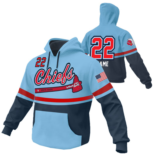 South Shore Chiefs | Sublimated Fleece Lined Hoodie (Light Blue)