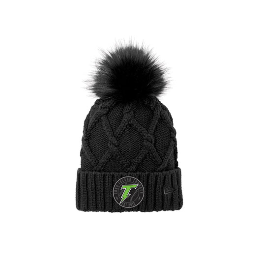 Thunder | New Era® Faux Fur Pom Beanie (Black)