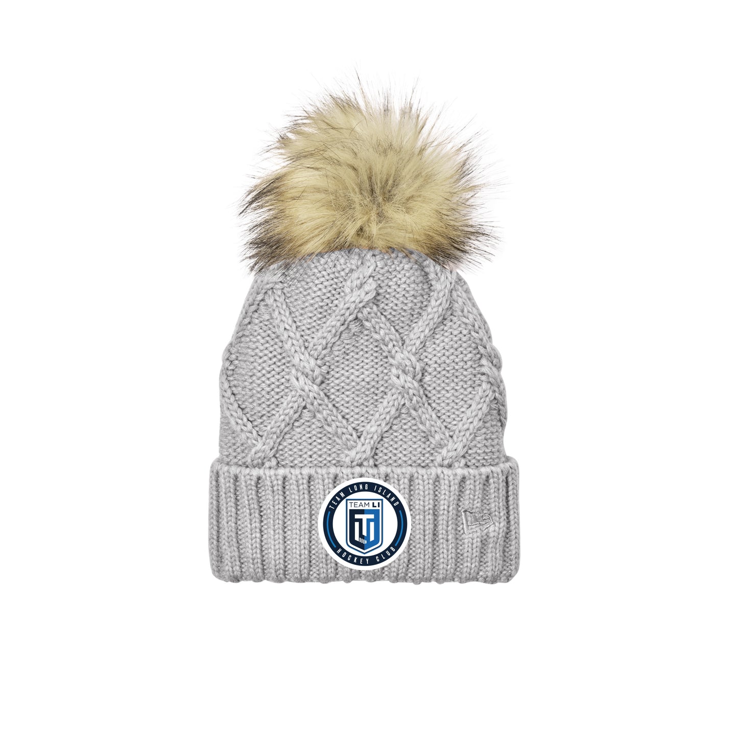 Team LI | New Era® Faux Fur Pom Beanie (Gray)