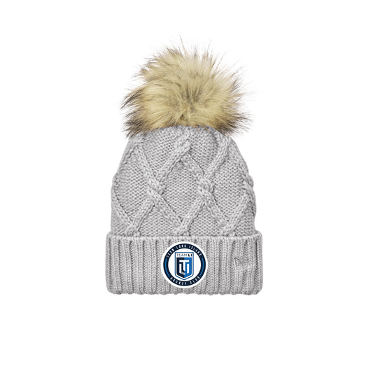 Team LI | New Era® Faux Fur Pom Beanie (Gray)