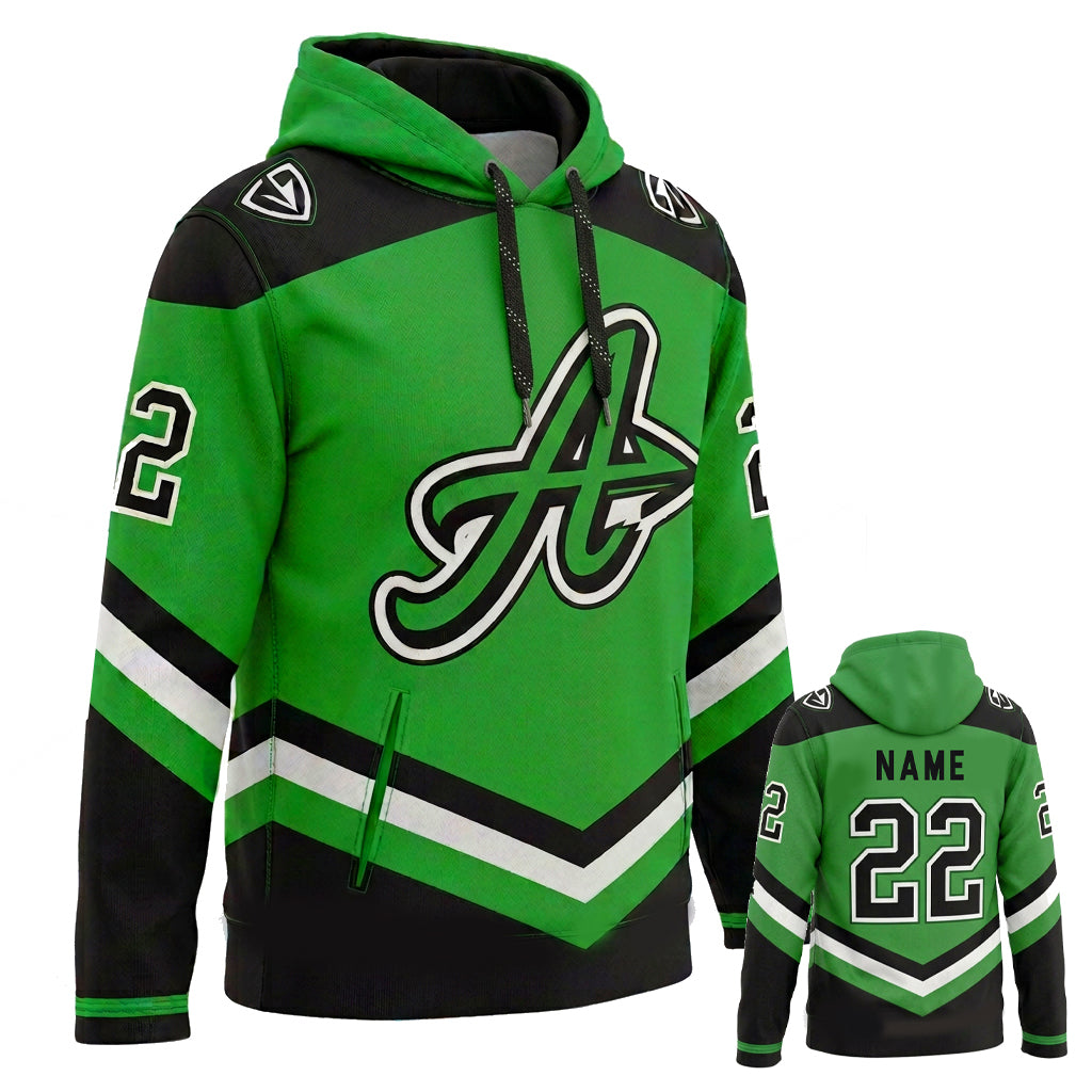 Arrows | Sublimated Stretch Performance Third Jersey Hood (Green)