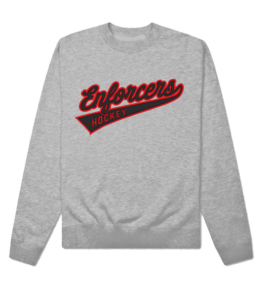 LI Enforcers | Twill Script Crewneck (Grey)