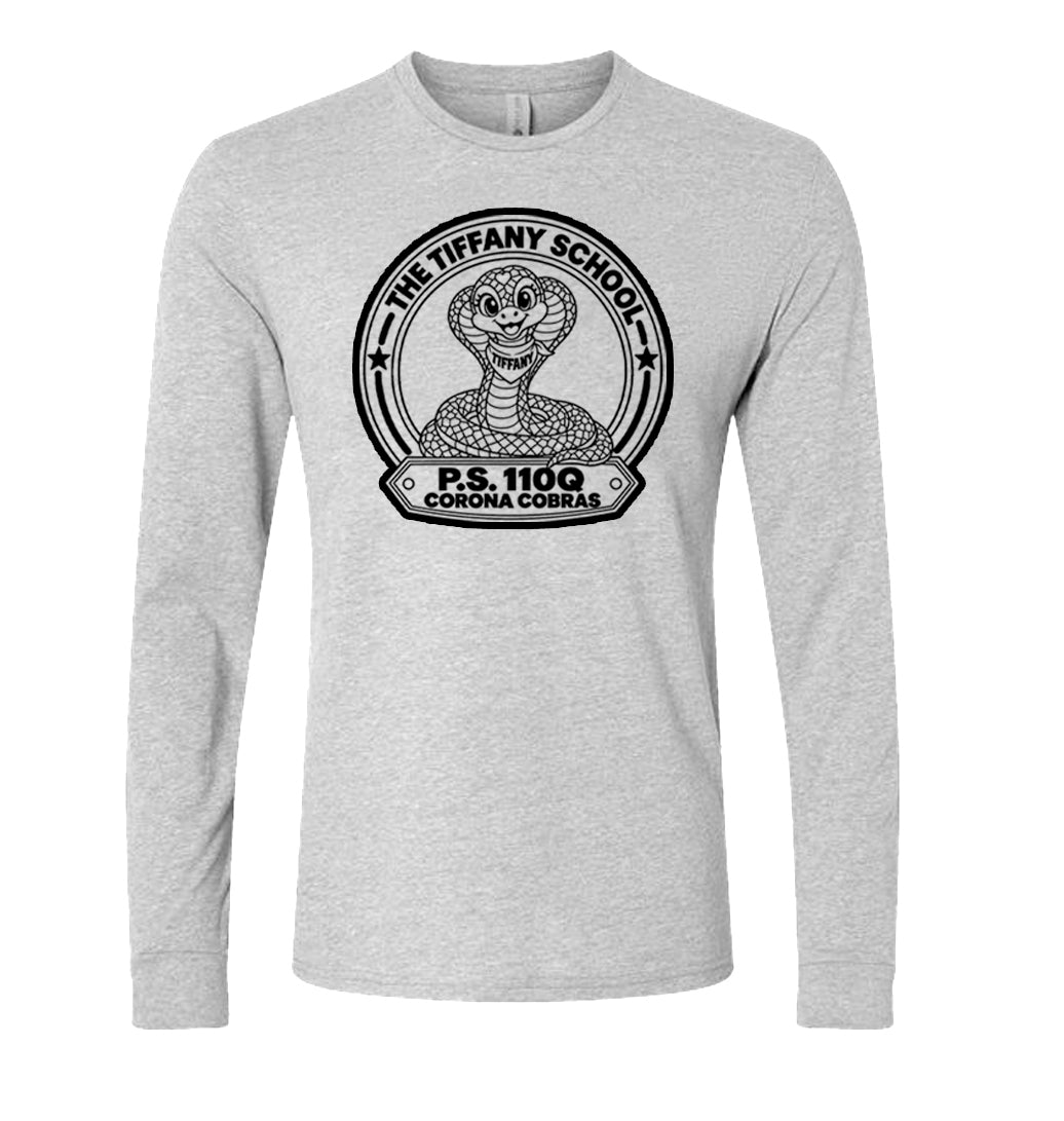 P.S. 110 - Printed Heavyweight Long Sleeve T-Shirt (Grey)