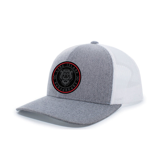 Berserkers | PVC Logo Flexfit Mesh Snapback (Heather Grey)