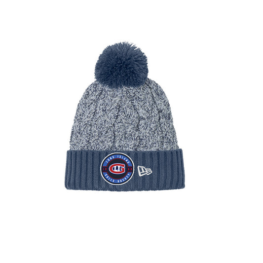 Gulls Hockey | New Era® Marled Knit Pom Beanie (Navy)