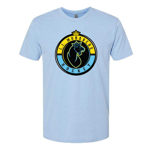 Monarchs | Circle Logo Tee (Heather Columbia Blue)