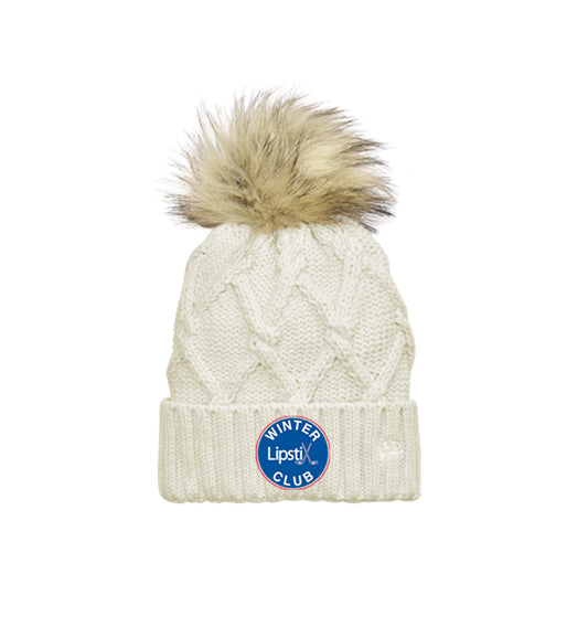 Winter Club LIPSTIX | New Era® Faux Fur Pom Beanie