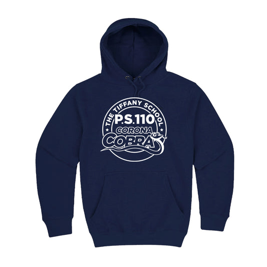 P.S. 110 | Printed Logo Hoodie - Navy