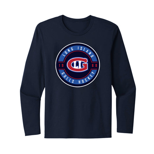 Gulls Hockey | Circle Logo Long Sleeve Tee (Navy)