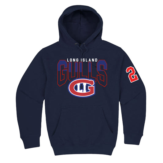 Gulls Hockey | 2-Tone Wordmark Hoodie - Navy