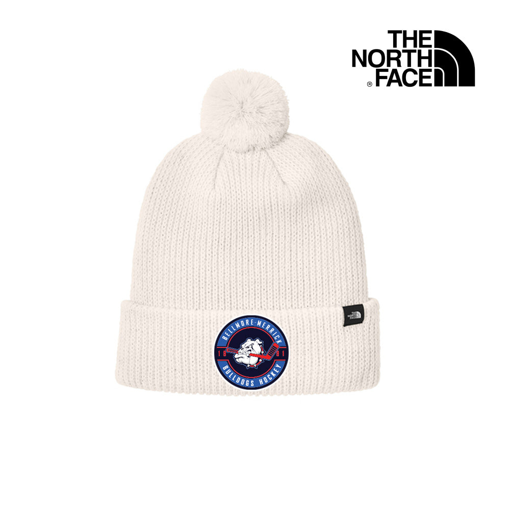 BM Bulldogs | North Face® Cuffed Premium Knit Pom Beanie (Cream)