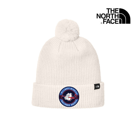 BM Bulldogs | North Face® Cuffed Premium Knit Pom Beanie (Cream)
