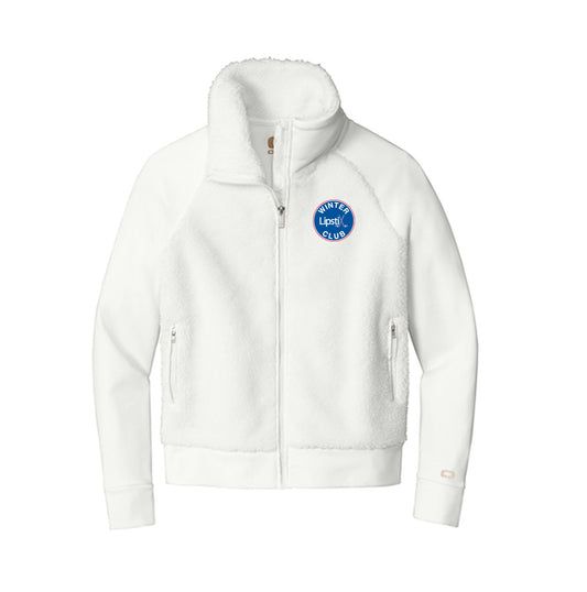 Winter Club Lipstix | OGIO® Women's Luuma Sherpa Full-Zip (White)