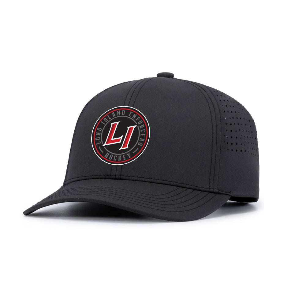 LI Enforcers | PVC Circle Logo Performance Snapback Cap (Black)