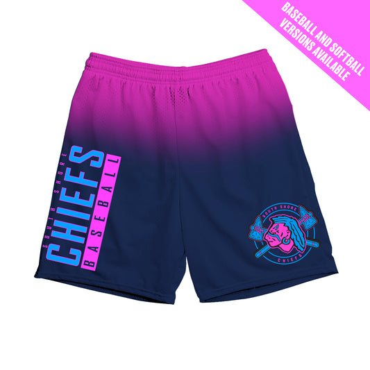 SS Chiefs | Pocket Mesh Shorts (Pink Navy Fade)