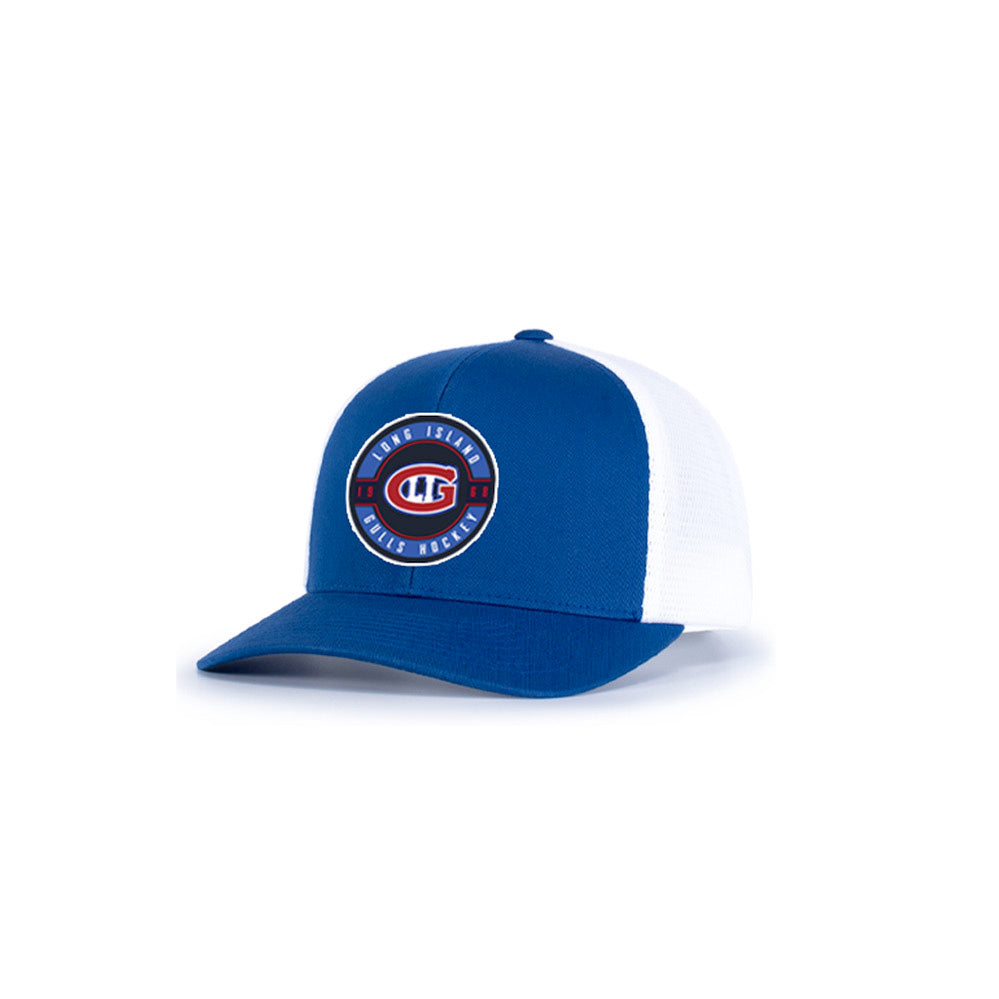Gulls Hockey |  Circle PVC Logo Snapback Trucker (Royal/White)