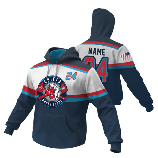 SS Chiefs | Sublimated Performance Fleece Hoodie (White/Navy)