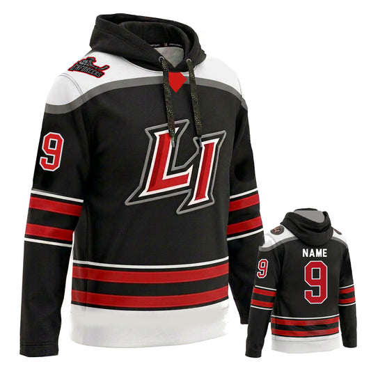 Enforcers | Sublimated Stretch Performance Away Jersey Hood (Black)