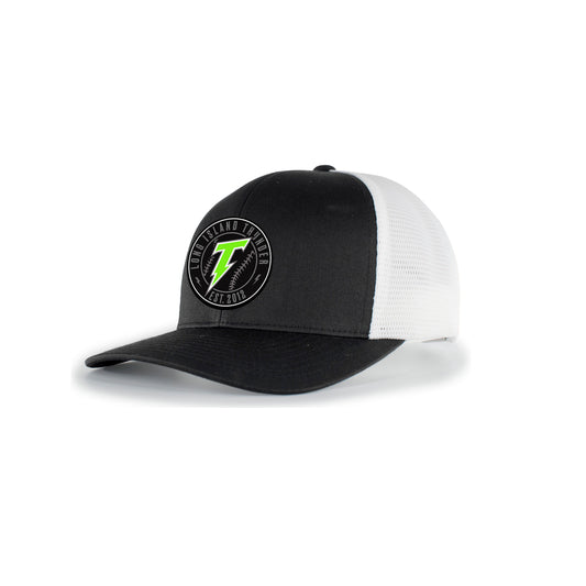 LI Thunder | PVC Logo Flexfit Snapback Mesh Cap (Black/White)