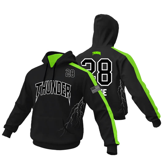 LI Thunder | Sublimated Fleece Lined Hood (Black)