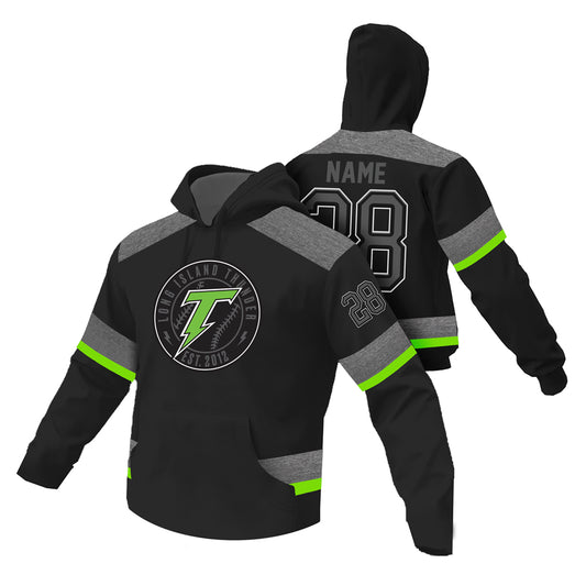 Thunder | Sublimated Fleece Lined Hood (Black/Grey)