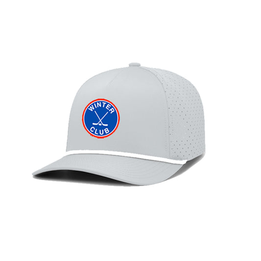 Winter Club |  Circle PVC Logo Rope Performance Cap - Grey