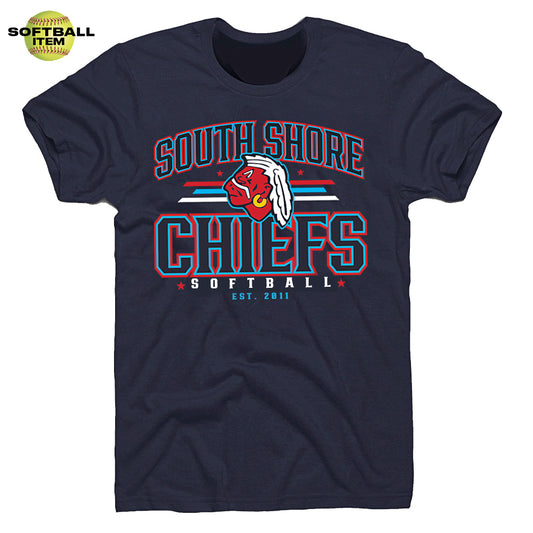 Chiefs SOFTBALL | Wordmark Tee (Navy SB)