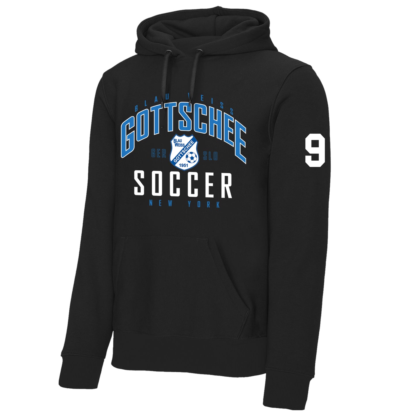 BW Gottschee | Arch Wordmark Hoodie (Black)